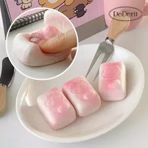 데데리트 귀여운 미니 핑크 네모 고양이떡 스퀴시 sns 틱톡 말랑이 슬랑이 스트레스볼 asmr 생일 친구 선물
