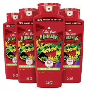 올드 스파이스 클렌징 바디워시 남성용 3배 디펜스 24시간 연중무휴 샤워 프레시와 지속적인 향 2-in-1