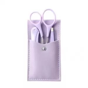 휴대용 눈썹 정리 3종 세트 눈썹칼 숱가위 트위저 집게 정리기