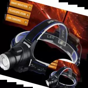 낚시헤드랜턴 LED 충전식 센서헤드랜턴 등산낚시해루질1200루멘 L2