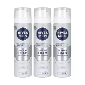 니베아 맨 센서티브 리커버리 쉐이빙 폼 200ml x 3개 남성 면도 크림