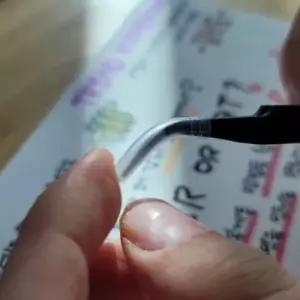 다꾸 스티커 집게 ESD 정밀핀셋 커브형 WFJXRTM