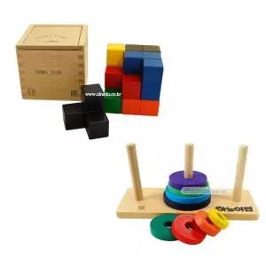 [러닝스텝] 러닝스텝 소마큐브(칼라)+하노이탑 (소책자 포함) 학교 유치원