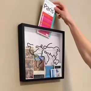 인테리어 엽서 영수증 탁상용 액자 데코 수집 기록 보관함 카페