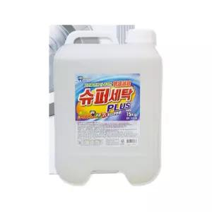 슈퍼세탁플러스 액체세제 15kg 말통 버블윅 세탁세제