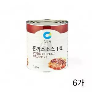 WL 대상 청정원 돈까스소스 1호 3.3Kg X 6개 대용량 돈가스소스 식당용 식자재 양념소스