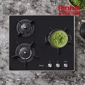 전국설치 3구 빌트인 가스레인지 RBR-PF3001D 가스쿡탑 자동불꽃조절센서 블랙펄 CJO