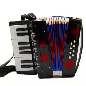 작은 손풍금 아코디언 베이스 미니 입문용 건반 레드 아코디언