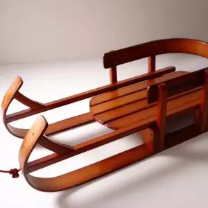 나무 눈썰매 빙판 손잡이 얼음 나무썰매 겨울 등받이 로