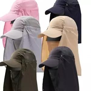 낚시모자 바이저 태양 보호 자외선 얼굴 목 커버 야외-WFI8M2W