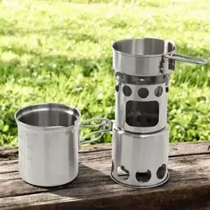 백패킹 캠핑 낚시 1-2인용 우드 스토브 미니 코펠세트-WFI8NLN