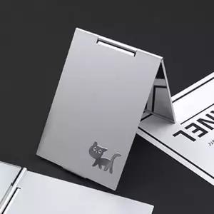 미니거울 메탈릭 캣 접이식 탁상거울 휴대 미니손거울