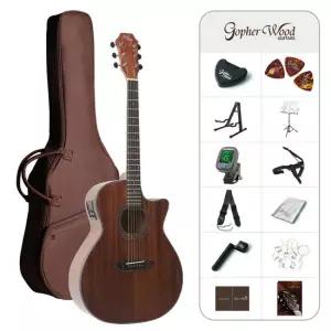 고퍼우드 G130MCE 입문용 통기타 픽업장착 풀패키지 G-130MCE