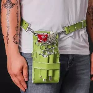 바버샵 미용사 가위집 힙색 디자이너 가위가방 허리벨트 미용 가방 파우치