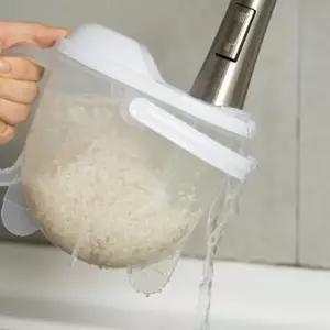 아이디어 주방 과일 워싱 반자동 세척통 쌀 씻는 도구