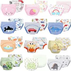 203777 무형광 4종세트 순면 기저귀팬티 배변훈련팬티