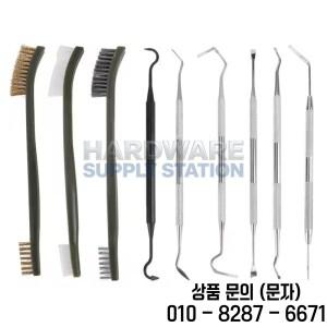 스팟 파이프라인 청소 브러시 세트 이중 헤드 나일론 강력 얼룩 제거제 자동차 건 훅