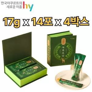 한국야쿠르트 유산균 발효 녹용 젤리 스틱 14포 4박스 청소년 어린이 활력 기력 발육 증진 영양 건강 간식