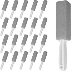 청소용 키푸라제 20개 손잡이가 달린 푸미 스크루닝 스틱 화장실용 돌 브러시 블록 변기용 단단한 물 얼룩