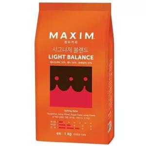 신비가 커피선물세트 맥심 시그니처 블렌드 라이트 밸런스 1kg 티타임 외식 카페인 브런치모임 샌드위치 브