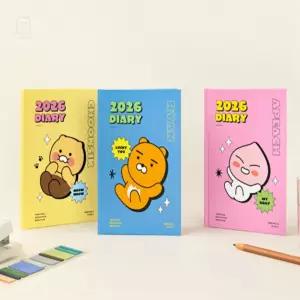 스토어-지유 어피치 2026 하드커버 데일리 다이어리 카카오프렌즈