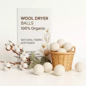 6XL 100 울 드라이어 볼 ？ 뉴질랜드 최대 1500 하중까지 재사용 가능 무향 세탁 솔루션 선물 준비 상자에