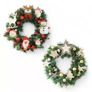 크리스마스 인테리어 원형 리스 문장식 소품