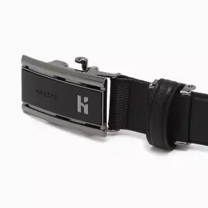 [헤지스]블랙 버클 로고장식 소가죽 자동벨트 HJBE6E780BK_s