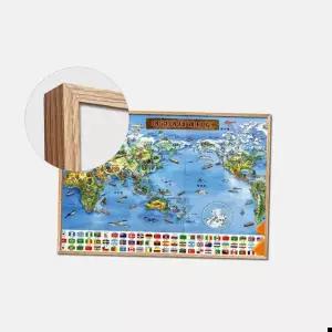 1000피스 1000피스퍼즐 어린이 세계지도+오크(알루미늄 액자)