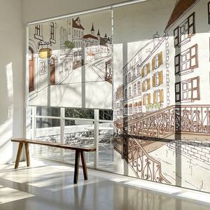 실사롤스크린 블라인드 암막 커튼 거실 창문