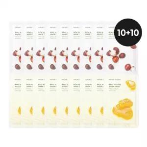 10+10 리얼 네이처 마스크팩 (쉐어버터+로얄젤리)