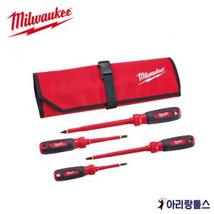 밀워키 48-22-2204 절연 스크류 드라이버 세트 십자 일자 1000V용 호주산