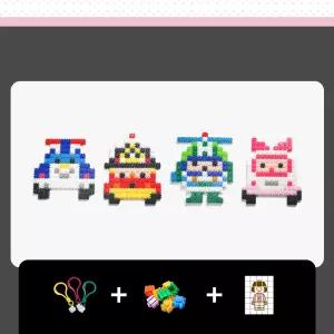 블럭N스토리 10mm 폴리 로이 엠버 헬리 디폼 패키지 톡톡놀이 툭툭블럭 디폼공예