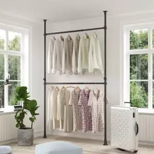 리우리빙 2단/6단 조절행거 38mm 블랙/화이트