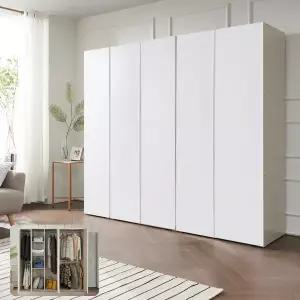 [더젠] 델리아 2000 옷장세트2(800옷장+800정리장+400옷장/400수납장 중 택 1)