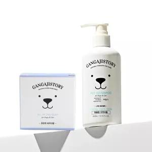 [샴푸+비누세트] 강아지스토리 강아지샴푸 400ml 저자극 애견비누 파우더향