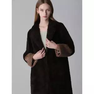 [하프클럽/리스트]유니크 에디션 컬러 블록 슬리브 부클 롱코트 (택가격 718000원)