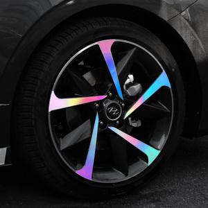 쏘나타 DN8 19인치 휠스티커 튜닝 홀로그램 랩핑 데칼