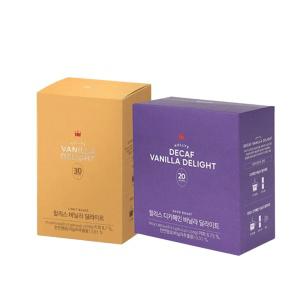 할리스 바닐라딜라이트 30입, 1개+디카페인 바닐라딜라이트 20입, 1개