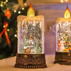 [텐바이텐]크리스마스 캔들 워터볼 산타 마을 어린이집 매장 홈파티 장식 소품