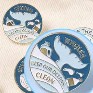 고래 환경보호 해양 뱃지 바다 선물 가방배지 학교행사 학생 브로치 캠페인 추천 미니 단체 봉사단 귀여운