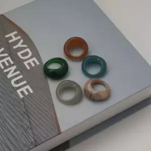 [오노마] ONM GGD 빈티지 구김 마블링 호마이카 링 반지 (S9595182)