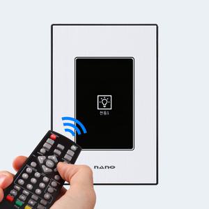 나노 아트2 터치 무선 전자식 리모컨 전등 스위치 1구 (블랙)