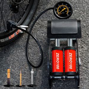 카모아 제로백 에어펌프(싱글/더블)발펌프 차량용 자전거 휠체어 구기기류 타이어 공기주입기 에어컴프레셔