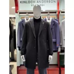 갤러리아 킨록 캐시미어 100% 체스터 코트 블랙 (TIO03)