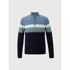 [롯데백화점]트레몰로 [트레몰로] 울혼방 배색블럭형 하프집업 반폴라니트 TRBBH3W9401