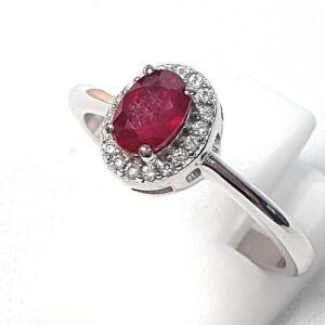 [블루케이] AA급심플 블러드루비 원석 반지250308-01