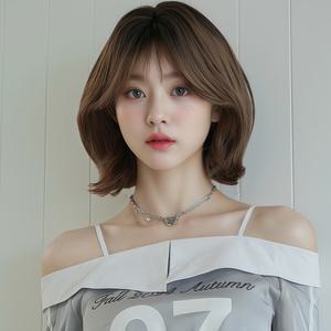 키라비 여성 가발 통가발 옴브레 투톤 웨이브 단발머리 33cm DTF0167