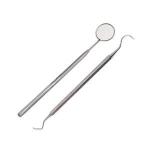 치석제거기 스텐 치경 + 치과용탐침 dental explorer 탐침이 날카로운형 1세트