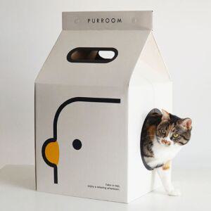 고양이 우유 하우스 1P 박스 하얀 스크래 처 숨숨집 골판지집 쉼터 상자 쳐 종이
